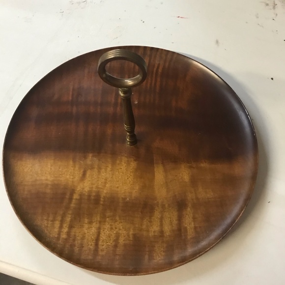 🔴 Beautiful Vintage Myrtle Wood Tray - Picture 3 of 3